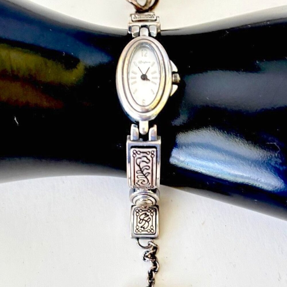 Brighton Silver Bella Fiore Watch Works New Battery - RETIRED